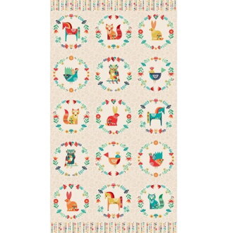 panel Folk Friends bezova 60x110 cm