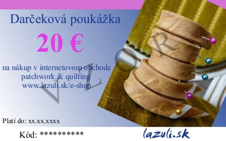 Darčeková poukážka 20€