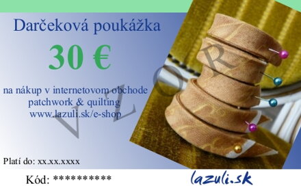 Darčeková poukážka 30€