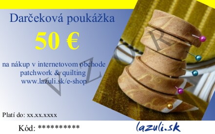 Darčeková poukážka 50€