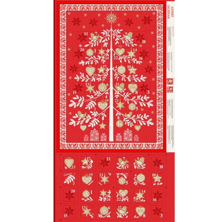 xmas kalend cervena strom 60x110cm