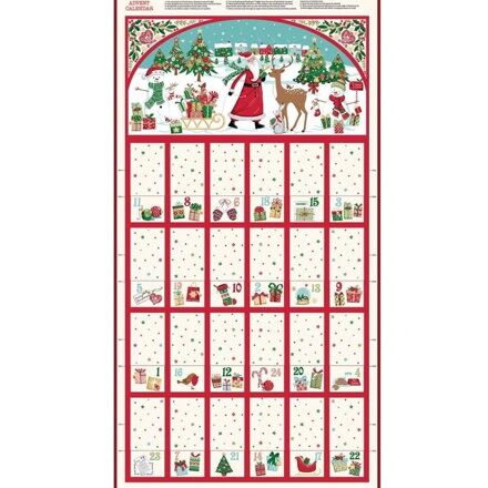 panel advent kalendar Santa easy vianocny 60x110 cm