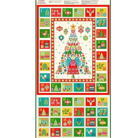panel advent kalendar stromcek farebny 60x110 cm