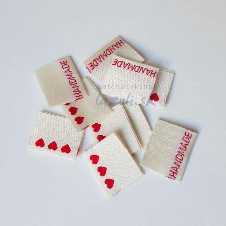 etiketka kremova prelozena handmade 10 ks