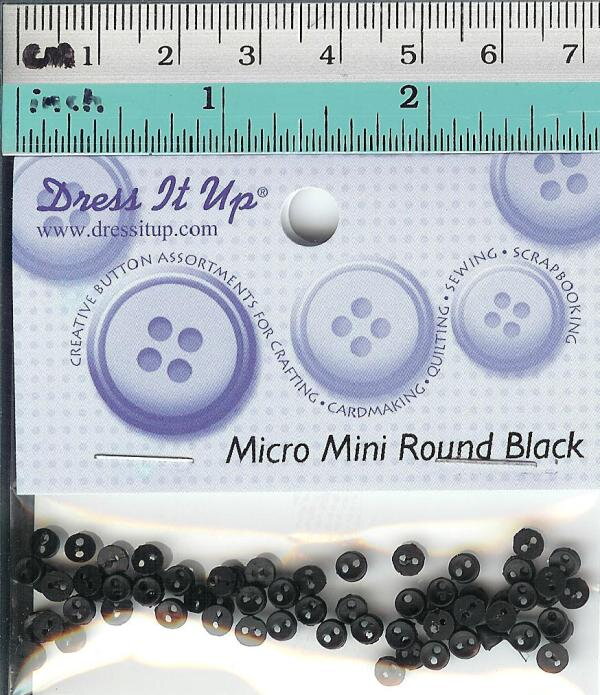 gombik DIU micro mini round black