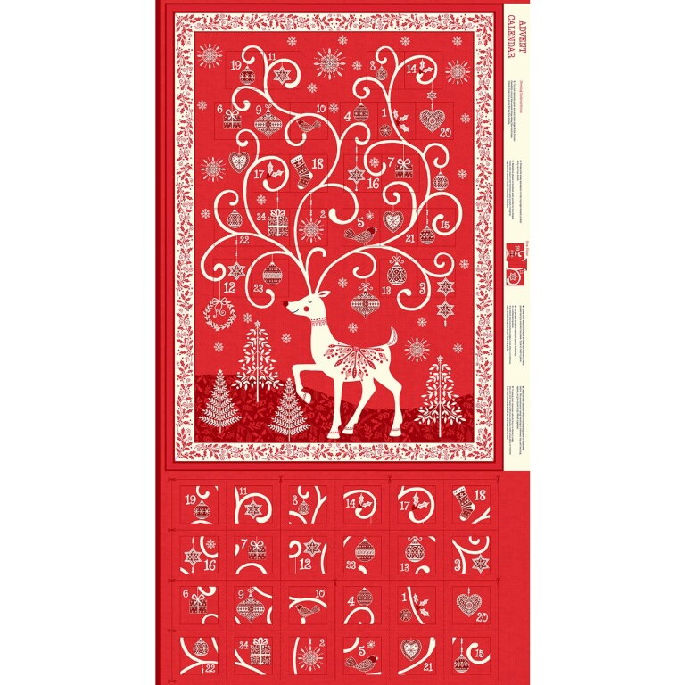 xmas kalendar red deer 60x110cm