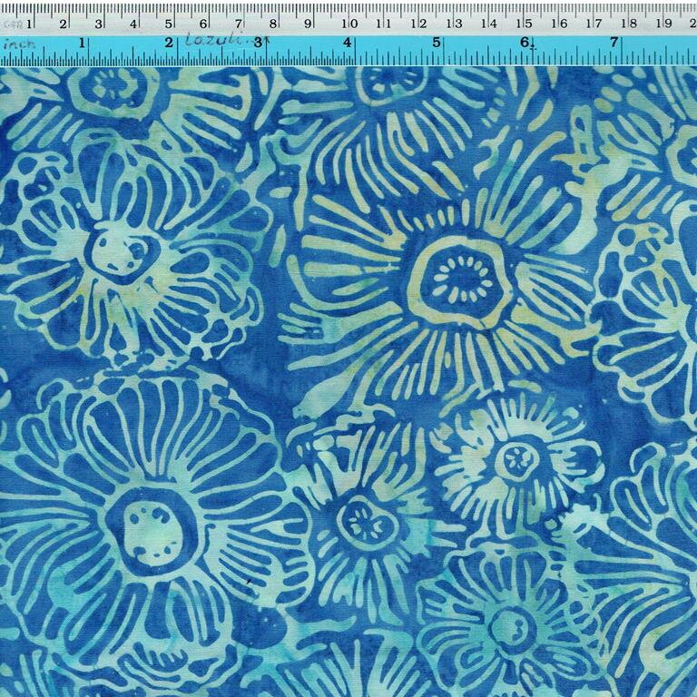 batik modra indigo kvety