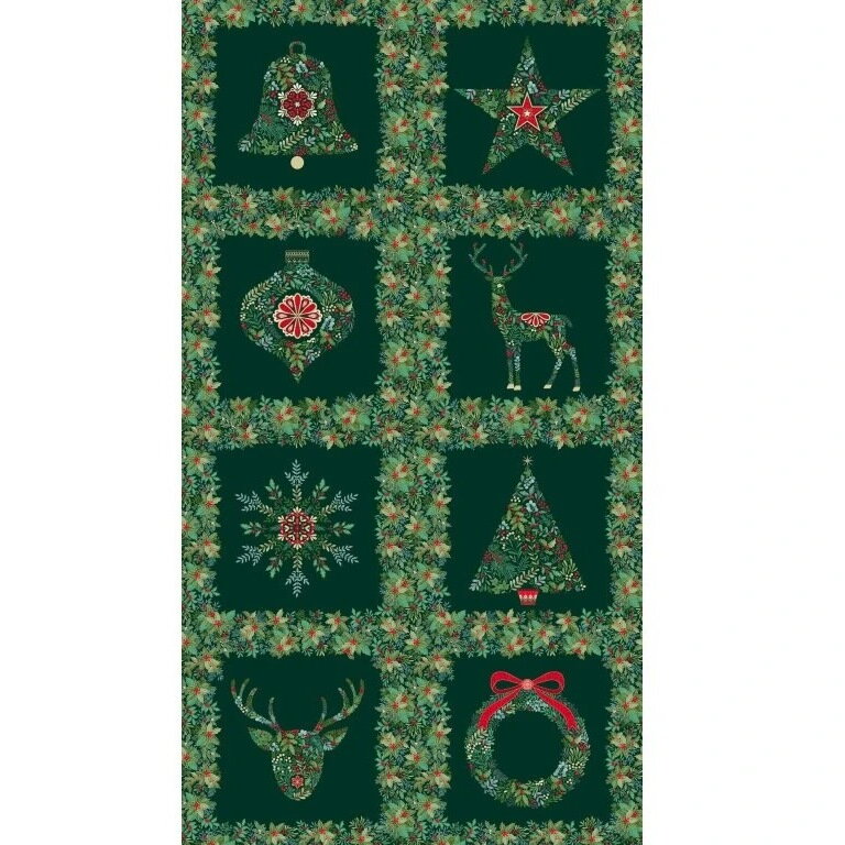 xmas panel 25 green zlato